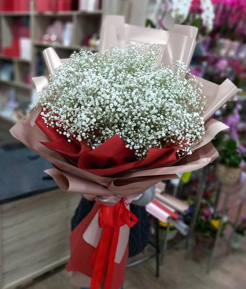 Букет Белые хлопья в Новоалтайске Алтайский край Букет цветов из: Гипсофила в Новоалтайске Алтайский край